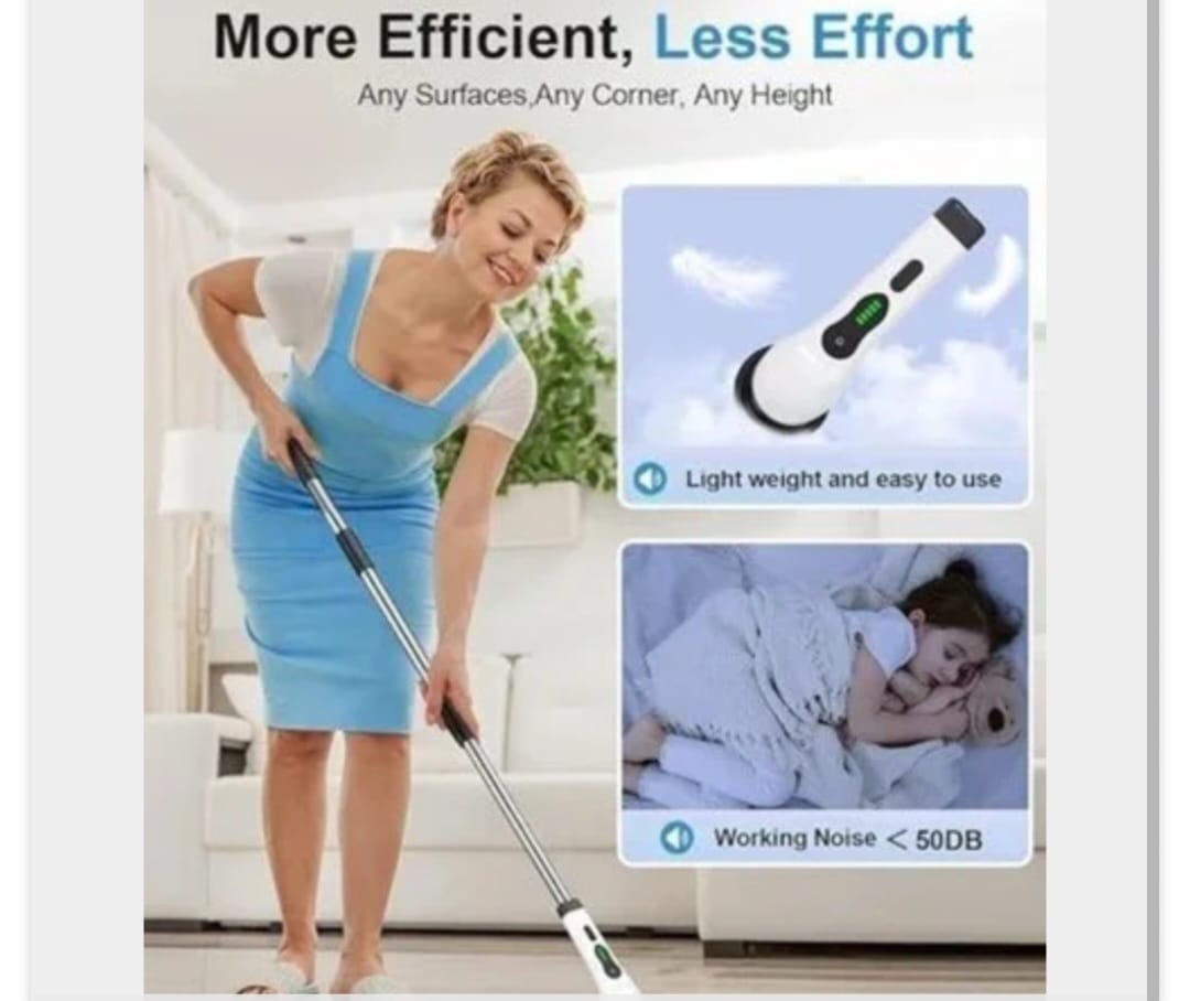 9 In 1 Cordless Electric Spin Scrubber Electric Cleaning Brush