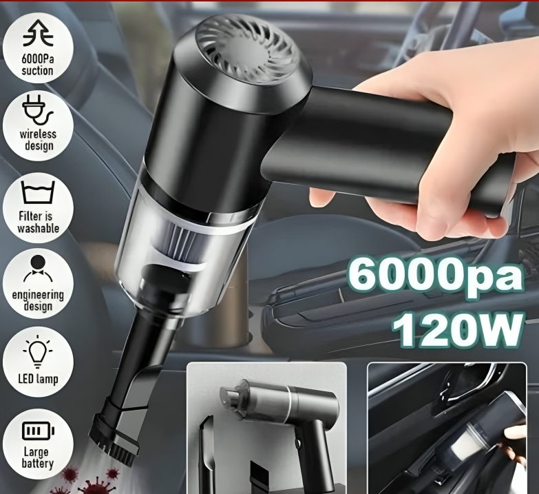 2 In 1 Car Vacuum Cleaner