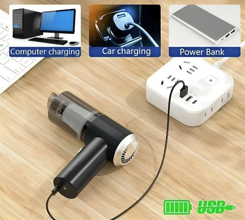 2 In 1 Car Vacuum Cleaner
